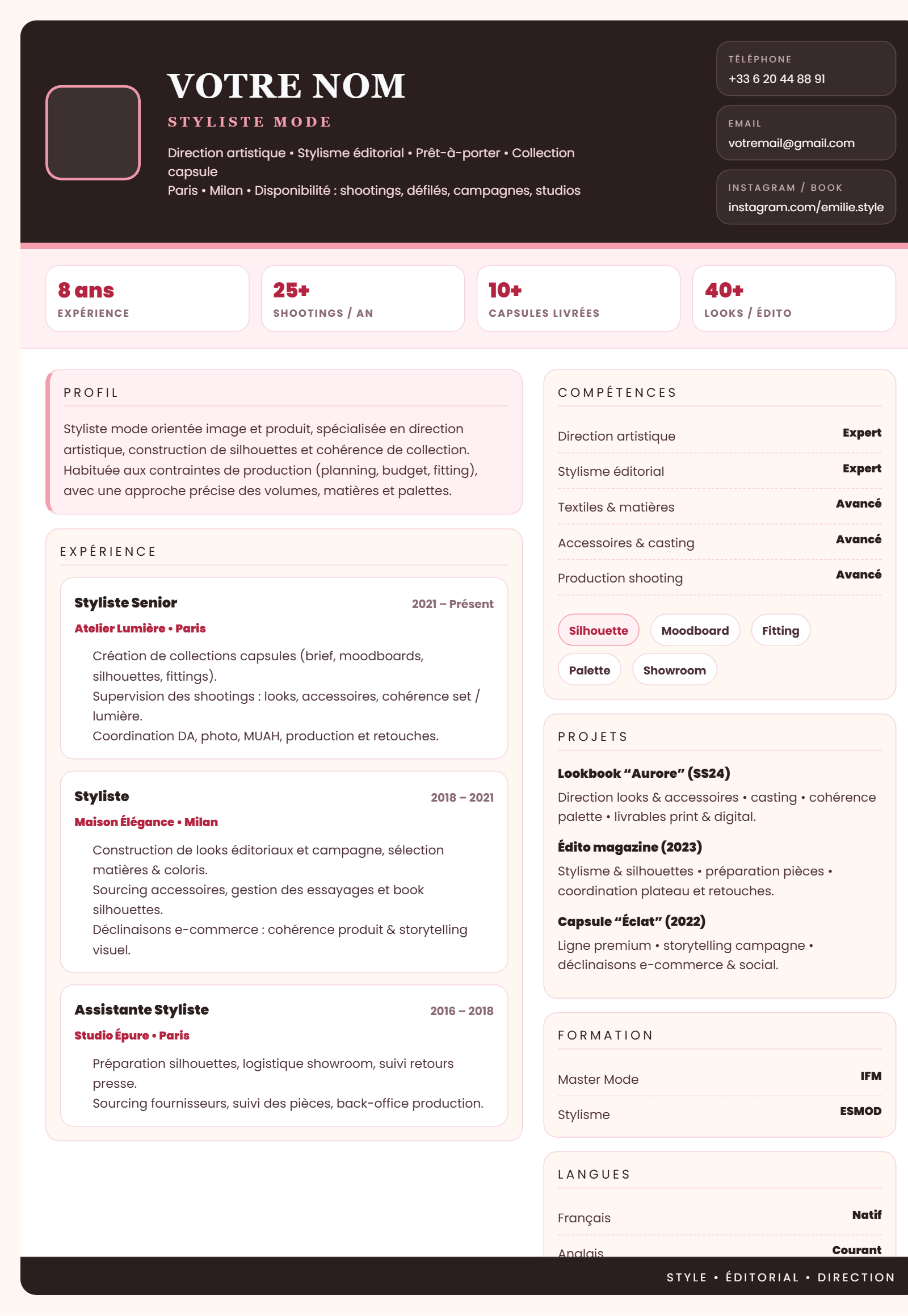 Styliste Mode - Photo Frame